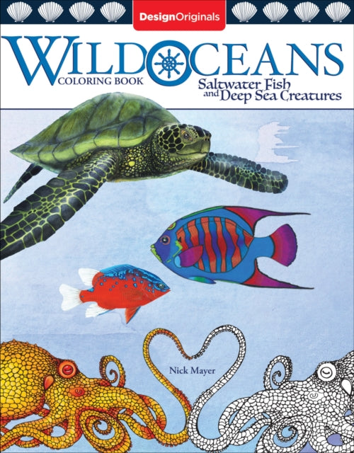 Book cover of: Wild Oceans Coloring Book. By: Nick Mayer