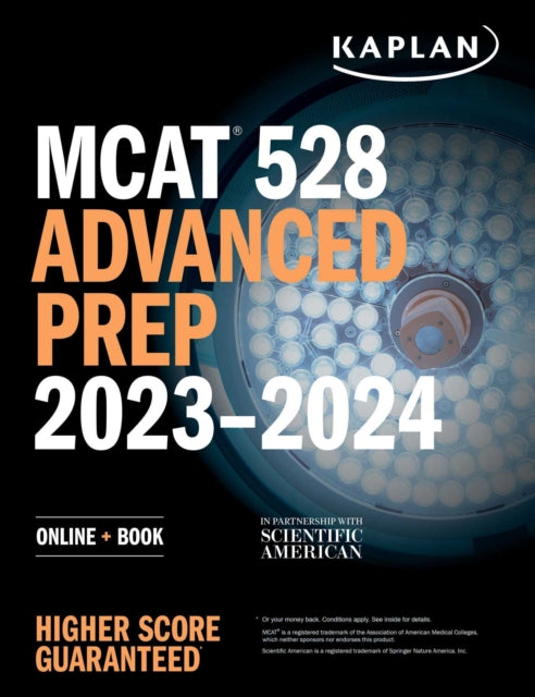 Book cover of: MCAT 528 Advanced Prep 2023-2024. By: Kaplan Test Prep