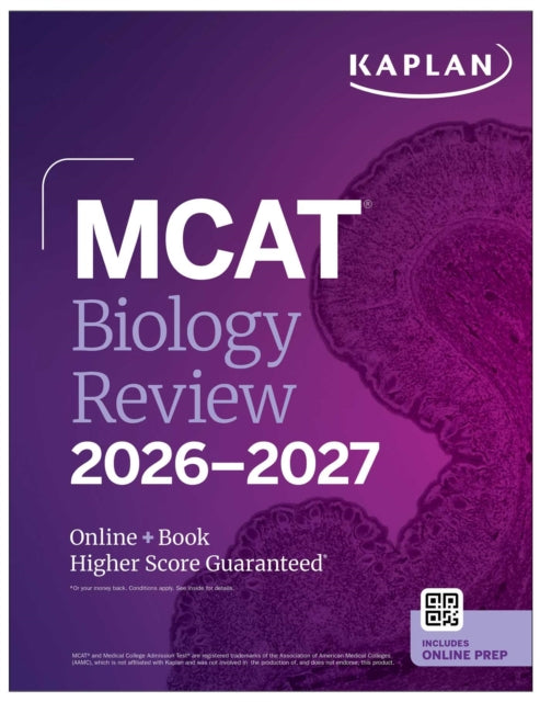 Book cover of: MCAT Biology Review 2026-2027. By: Kaplan Test Prep