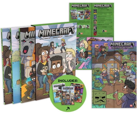 Book cover of: Minecraft Boxed Set (Graphic Novels). By: Sfé R. Monster