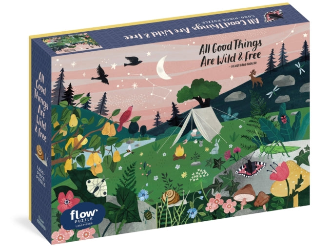 Book cover of: All Good Things Are Wild and Free 1,000-Piece Puzzle (Flow) Adults Families Picture Quote Mindfulness Gift