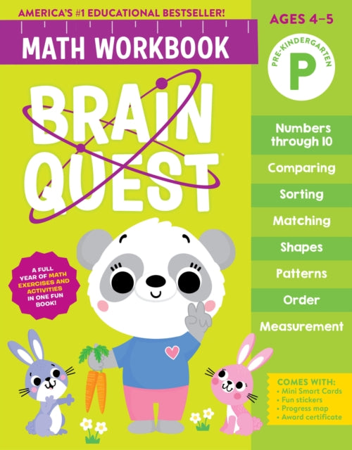 Book cover of: Brain Quest Math Workbook: Pre-Kindergarten. By: Workman Publishing