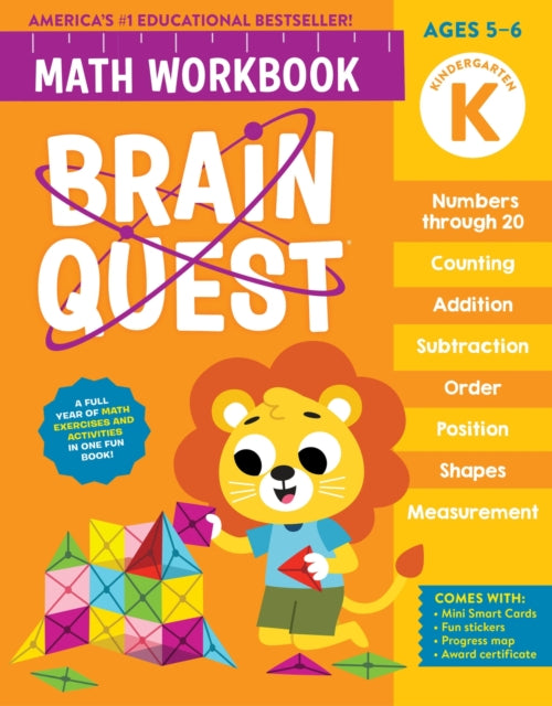 Book cover of: Brain Quest Math Workbook: Kindergarten. By: Workman Publishing