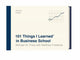 Book cover of: 101 Things I Learned in Business School. By: Michael W. Preis