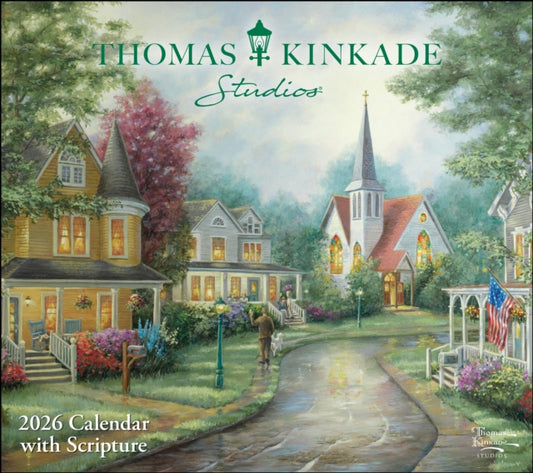 Book cover of: Thomas Kinkade Studios 2026 Deluxe Wall Calendar with Scripture
