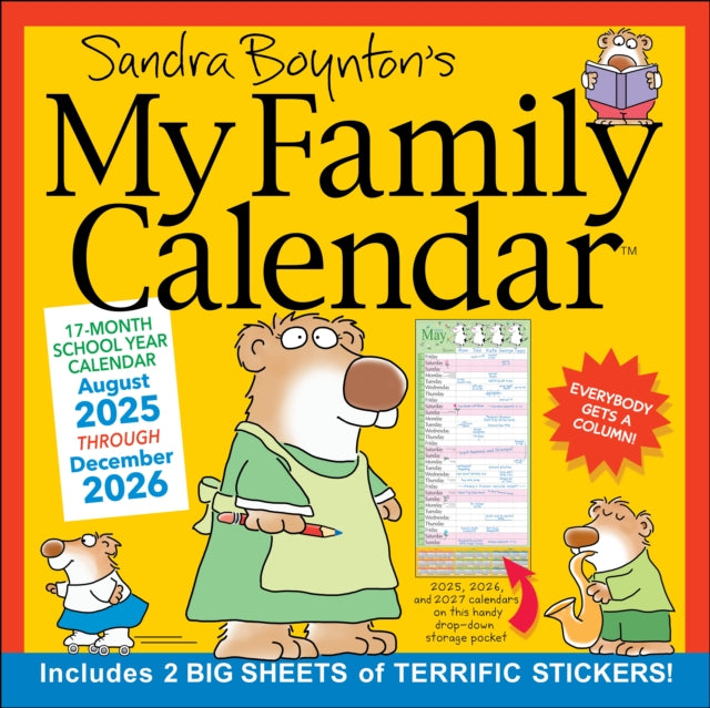 Book cover of: Sandra Boynton's 17-Month 2025-2026 My Family Wall Calendar