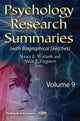 Book cover of: Psychology Research Summaries -- Volume 9. By: Nancy E. Wodarth