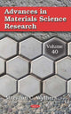 Book cover of: Advances in Materials Science Research. Volume 40. By: Maryann C. Wythers