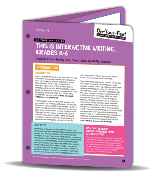 Book cover of: On-Your-Feet Guide: This Is Interactive Writing, Grades K-6. By: Doug B. Fisher