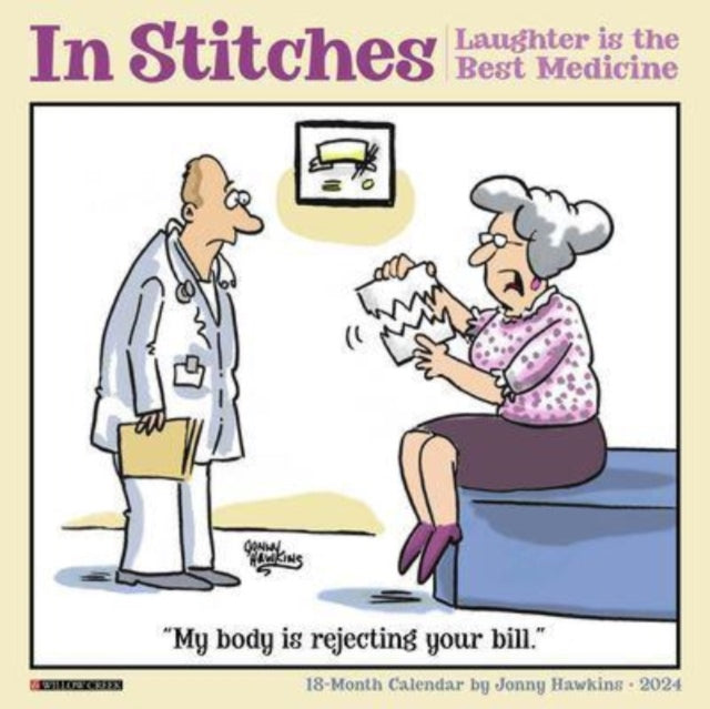 Book cover of: In Stitches by Jonny Hawkins 2024 12 X 12 Wall Calendar