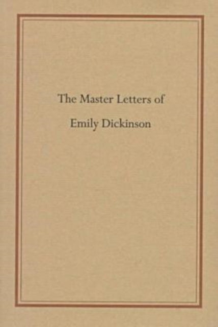 Book cover of: Master Letters of Emily Dickinson. By: Emily Dickinson