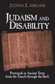 Book cover of: Judaism and Disability. By: Judith Z. Abrams