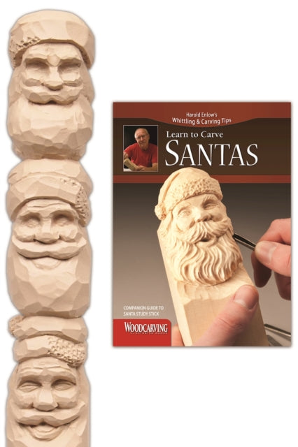 Book cover of: Learn to Carve Santa Study Stick Kit. By: Harold Enlow
