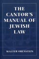 Book cover of: Cantor's Manual of Jewish Law