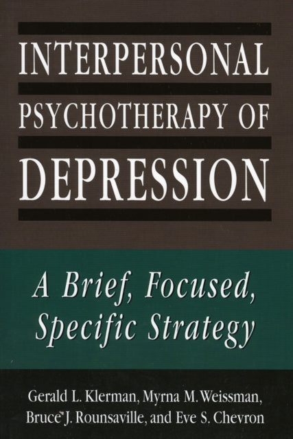 Book cover of: Interpersonal Psychotherapy of Depression. By: Klerman Gerald L.