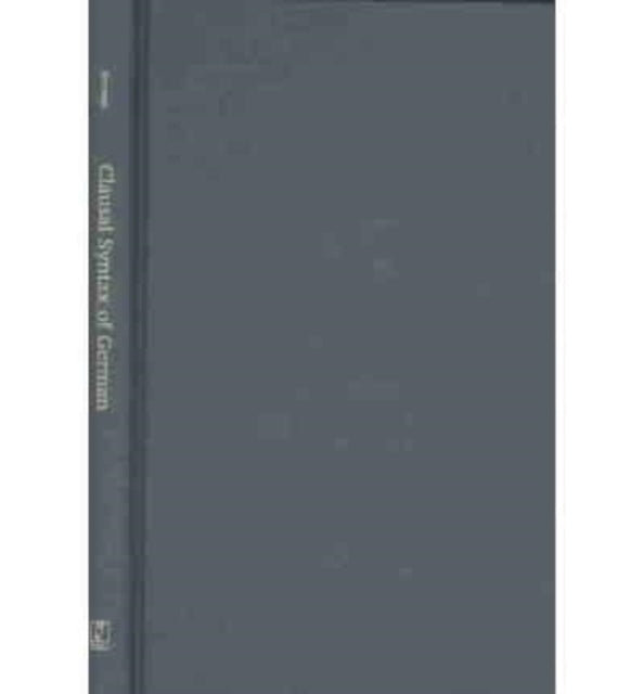 Book cover of: Topics in the Clausal Syntax of German. By: Judith Berman