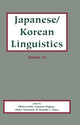 Book cover of: Japanese/Korean Linguistics, Vol. 22. By: Mikio Giriko