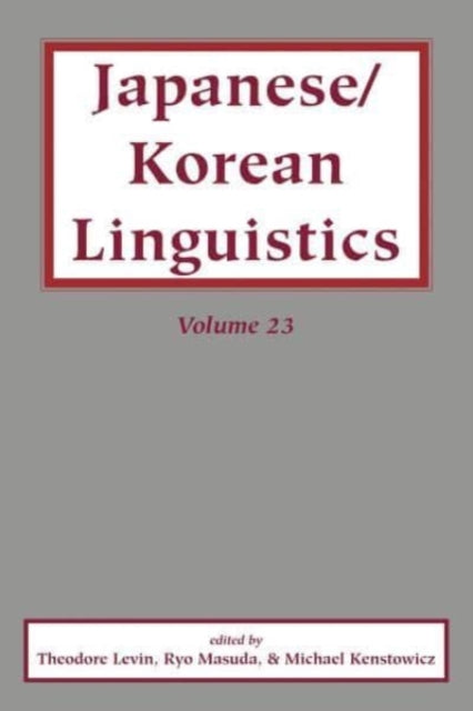 Book cover of: Japanese/Korean Linguistics, Vol. 23