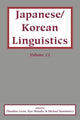 Book cover of: Japanese/Korean Linguistics, Vol. 23