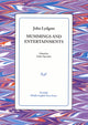 Book cover of: Mummings and Entertainments. By: John Lydgate