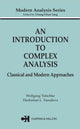 Book cover of: Introduction to Complex Analysis. By: Wolfgang Tutschke