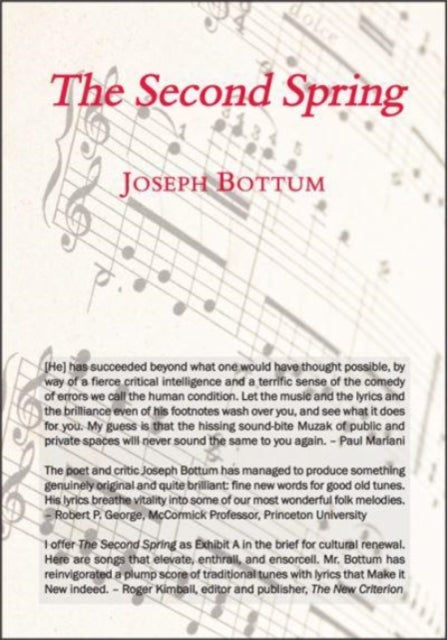 Book cover of: Second Spring. By: Joseph Bottum