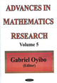 Book cover of: Advances in Mathematics Research. By: Gabriel Oyibo