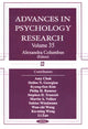 Book cover of: Advances in Psychology Research. By: Alexandra Columbus