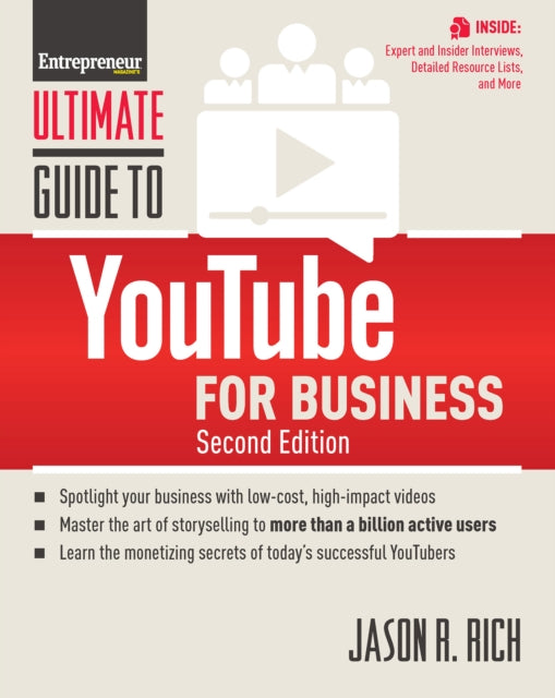Book cover of: Ultimate Guide to YouTube for Business. By: Inc. The Staff of Entrepreneur Media