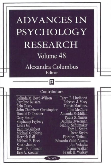 Book cover of: Advances in Psychology Research