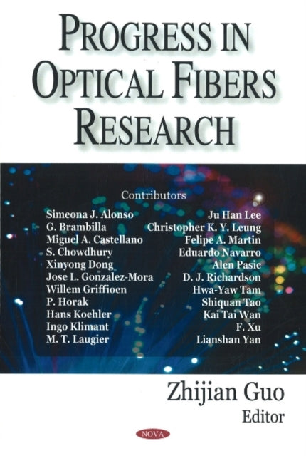 Book cover of: Progress in Optical Fibers Research
