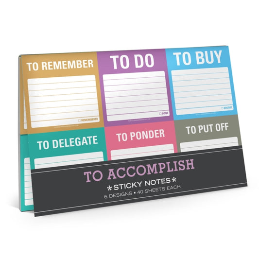Book cover of: Knock Knock To Accomplish Sticky Note Packet. By: Knock Knock Knock