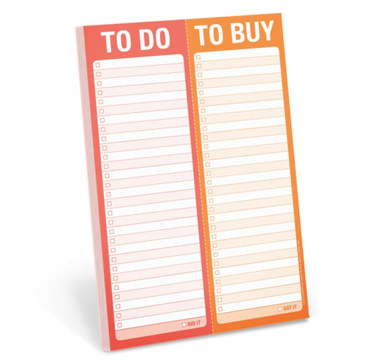 Book cover of: Knock Knock Perforated Pad: To Do/To Buy