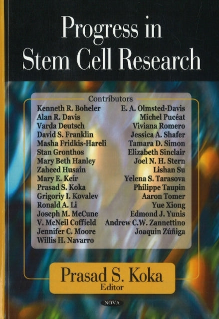 Book cover of: Progress in Stem Cell Research