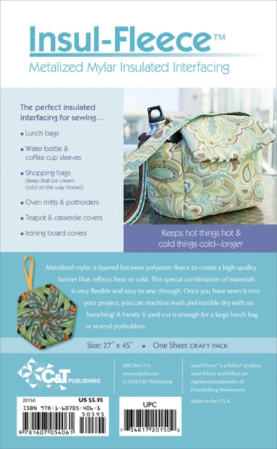 Book cover of: Insul-Fleece Craft Pack 27" X 45". By: C&T Publishing