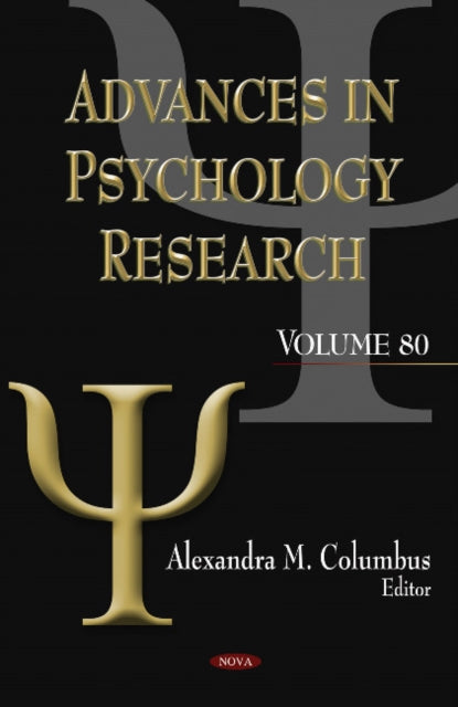 Book cover of: Advances in Psychology Research. By: Alexandra M. Columbus