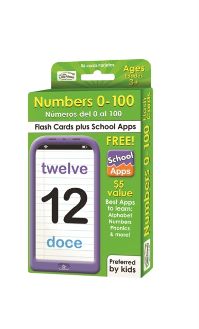 Book cover of: Numbers 0-100 Flash Cards. By: Alex A. Lluch