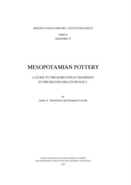 Book cover of: Mesopotamian Pottery. By: Hermann Gasche