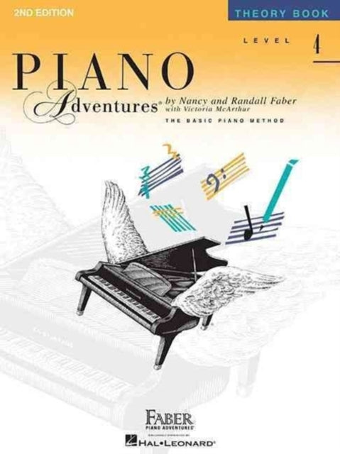 Book cover of: Piano Adventures Theory Book Level 4. By: Nancy Faber