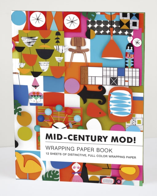 Book cover of: Mid-Century Mod! Wrapping Paper Book. By: DAVIES
