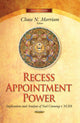 Book cover of: Recess Appointment Power. By: Chase N. Morrison