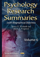 Book cover of: Psychology Research Summaries. By: Nancy E. Wodarth