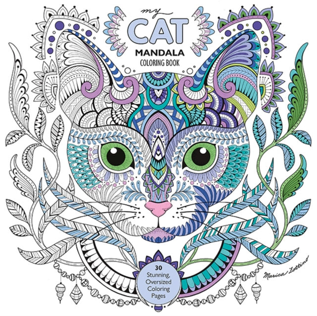 Book cover of: My Cat Mandala Coloring Book. By: Marica Zottino