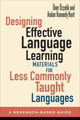 Book cover of: Designing Effective Language Learning Materials for Less Commonly Taught Languages. By: Öner Özçelik