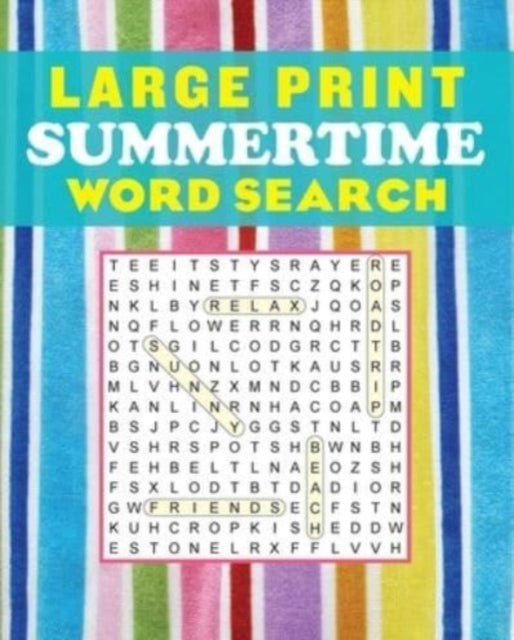 Book cover of: Large Print Summertime Word Search. By: Editors of Thunder Bay Press