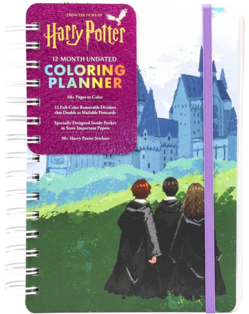 Book cover of: Harry Potter 12-Month Undated Coloring Planner