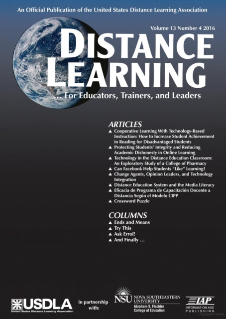 Book cover of: Distance Learning Vol 13 Issue 4. By: Michael Simonson