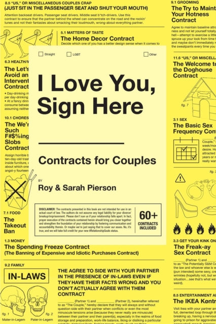 Book cover of: I Love You, Sign Here. By: Roy Pierson