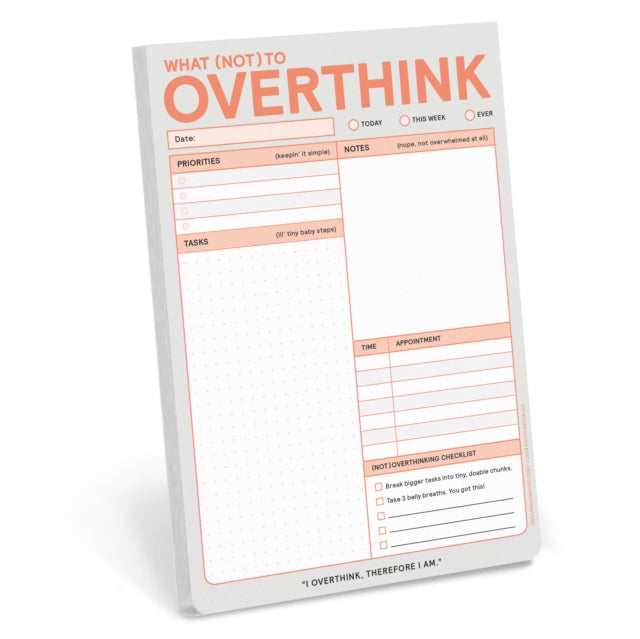 Book cover of: Knock Knock What (Not) to Overthink Pad (Pastel Version)