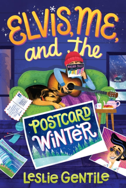 Book cover of: Elvis, Me, and the Postcard Winter. By: Leslie Gentile